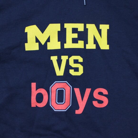 Carhartt Barstool Michigan Ohio State Hoodie Mens XL Blue Men vs Boys Sweatshirt - Picture 5 of 15